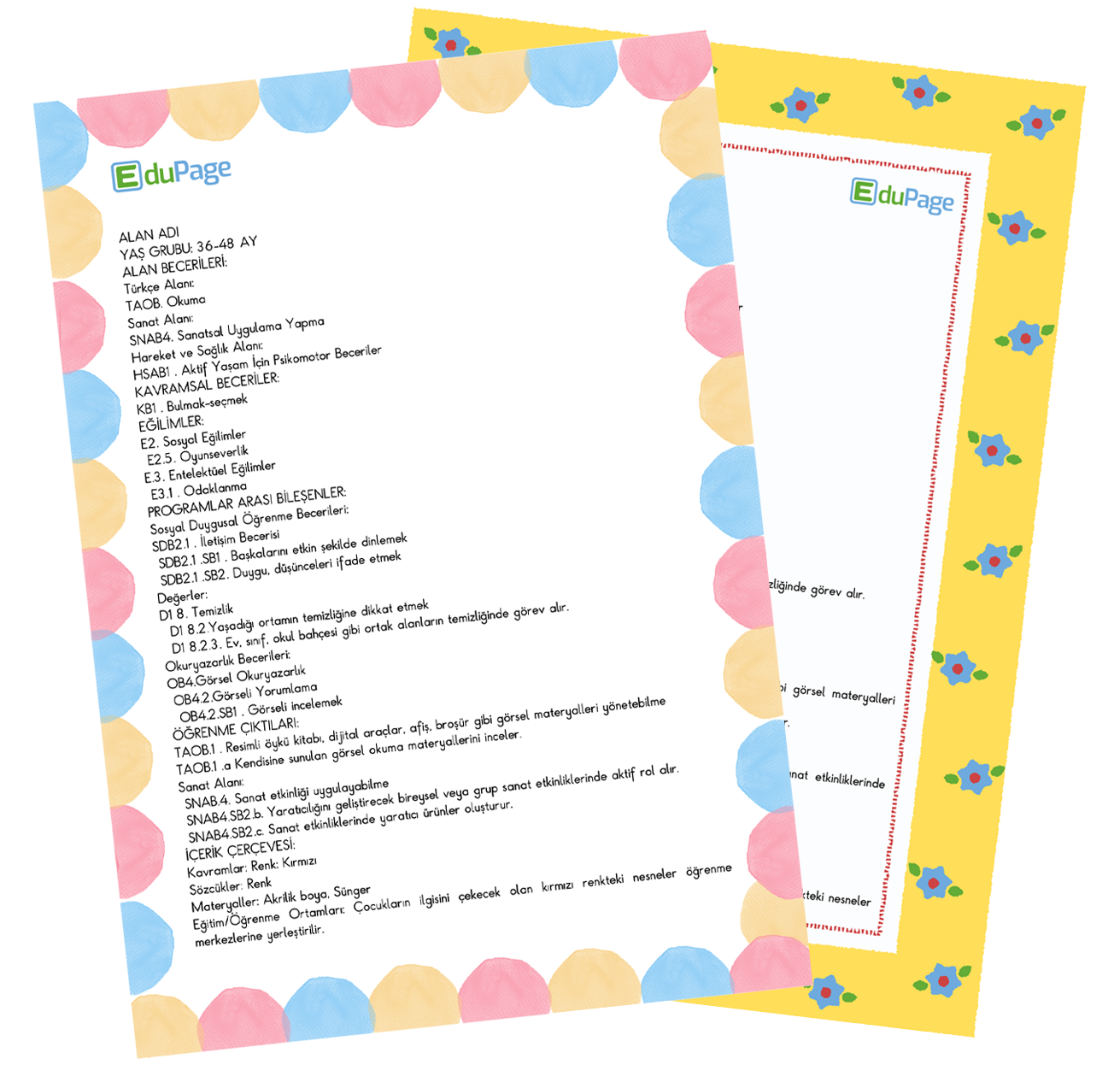 edupage kids günlük planlar ile ders işleyen kadın öğretmen